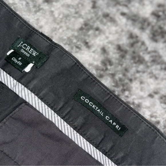 J.Crew Stretch City Fit Cocktail Capri Pants Grey Size: 8 - Picture 3 of 4